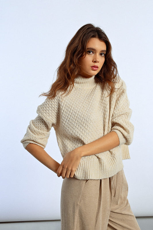 LILI SIDONIO Jenny FCable Jumper Beige