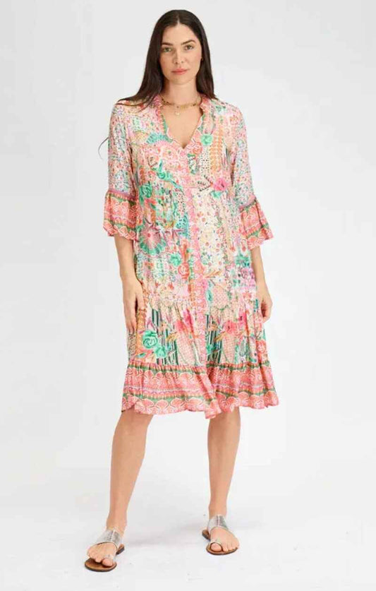 LULA SOUL Dakota Midi Dress Melon