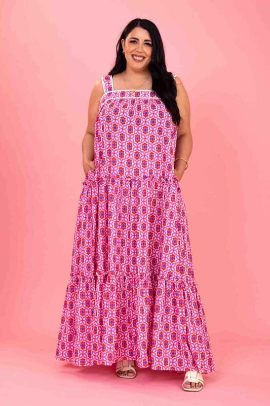 CHARLO Maria Maxi Dress RedPink