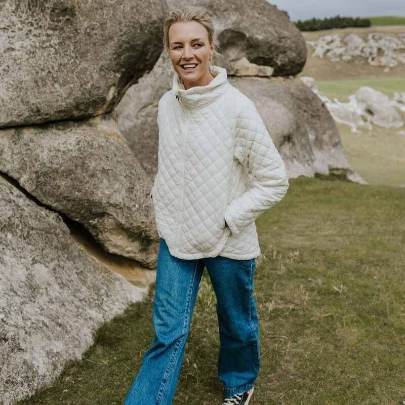 MOKE Melissa Quilt Jacket Cream