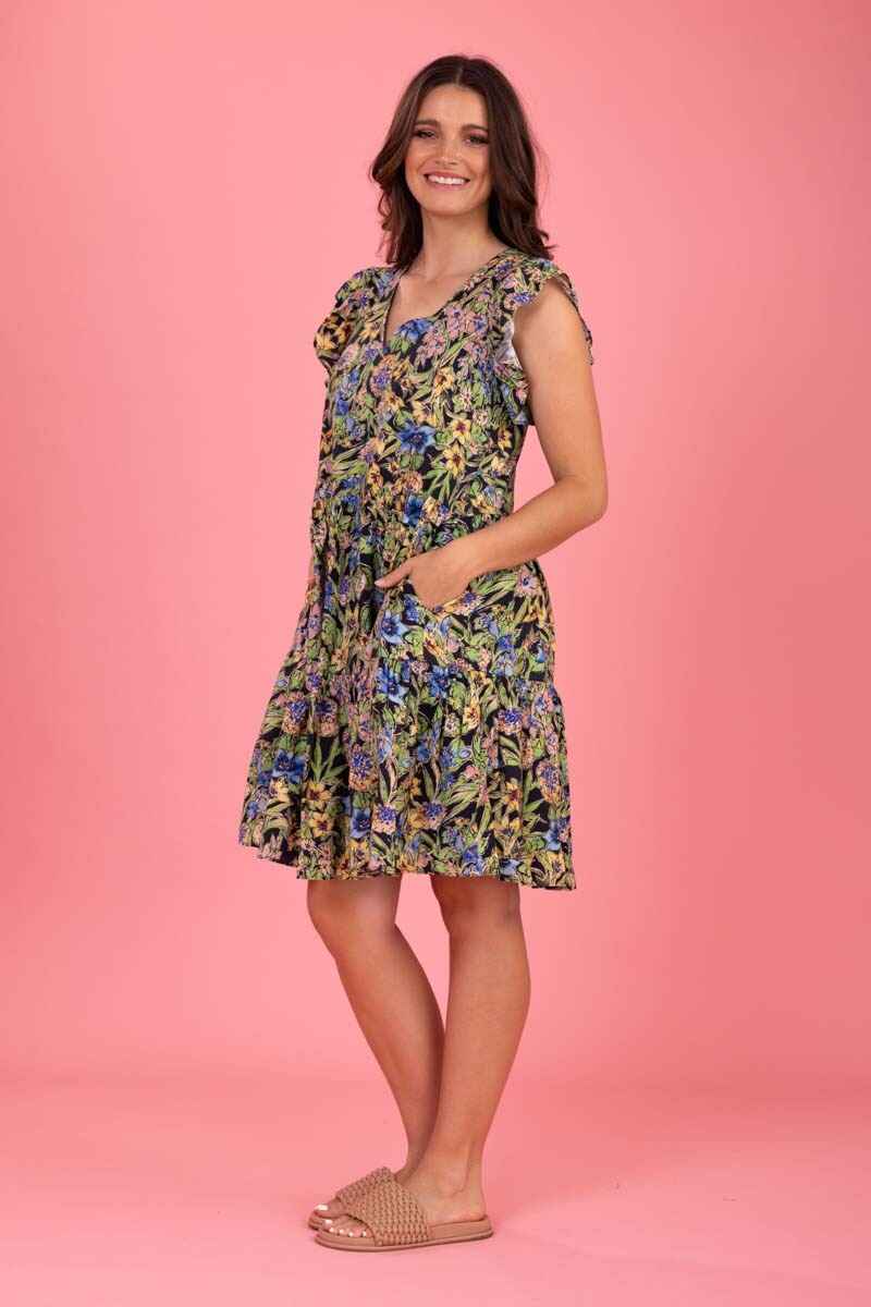 CHARLO Miriam Dress BlueFl