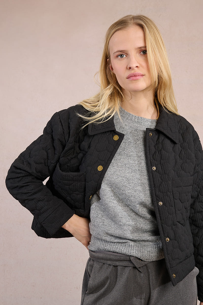MOLLY BRACKEN Woven Jacket Black