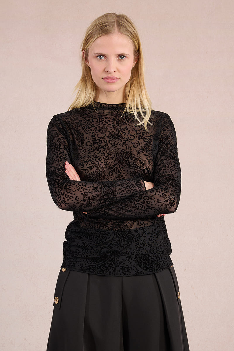 MOLLY BRACKEN Knitted Undersweater Black