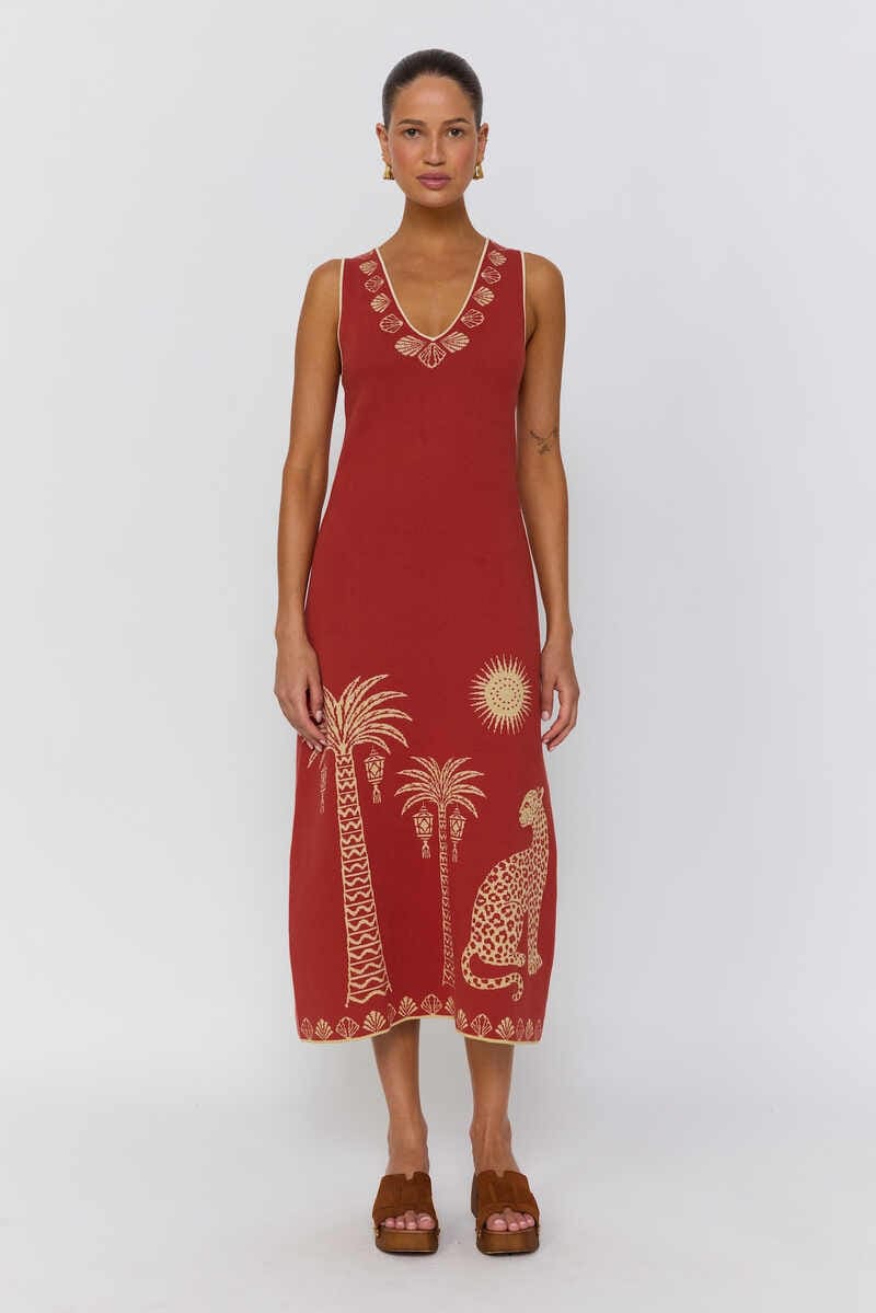NLB Soleil Dress Rust