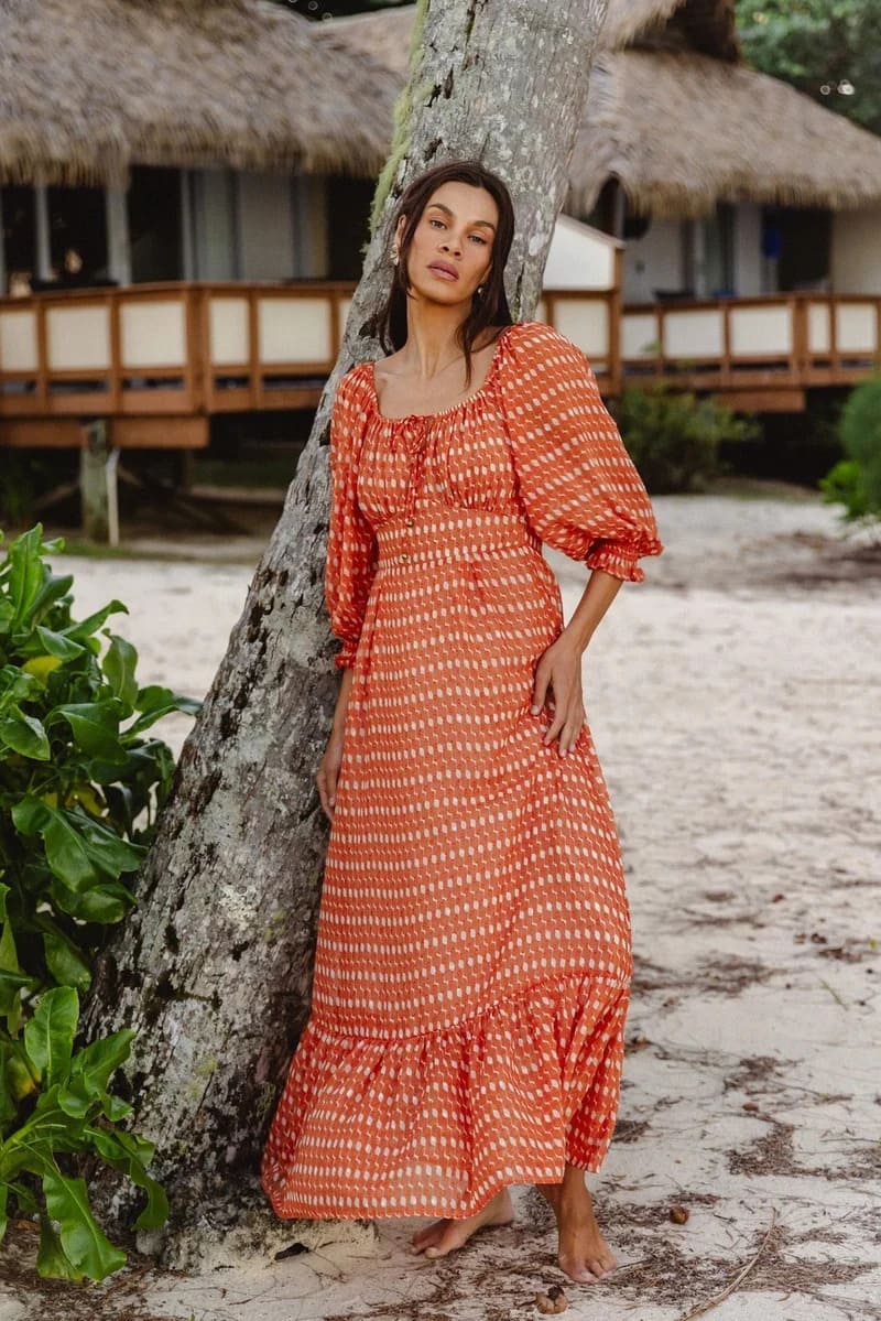 NLB Gigi Maxi Dress Ochre