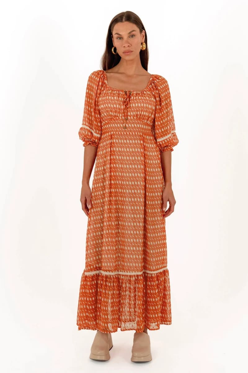 NLB Gigi Maxi Dress Ochre