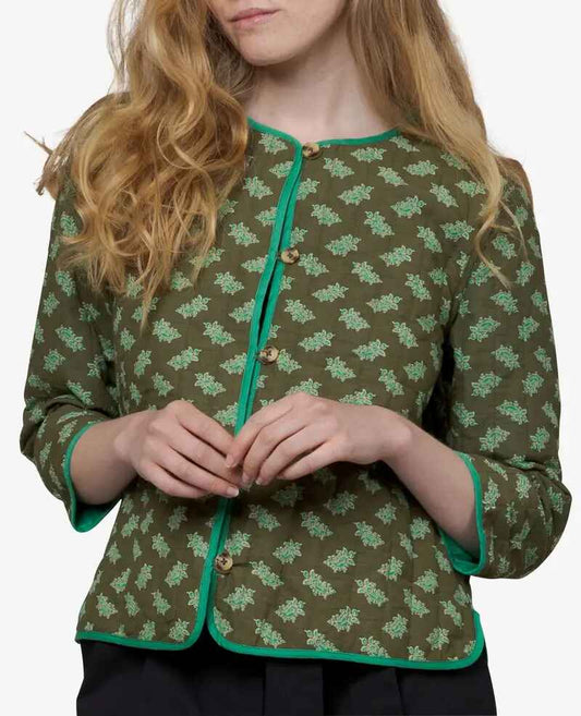 NOA NOA Revers  Quilt Jacket Green