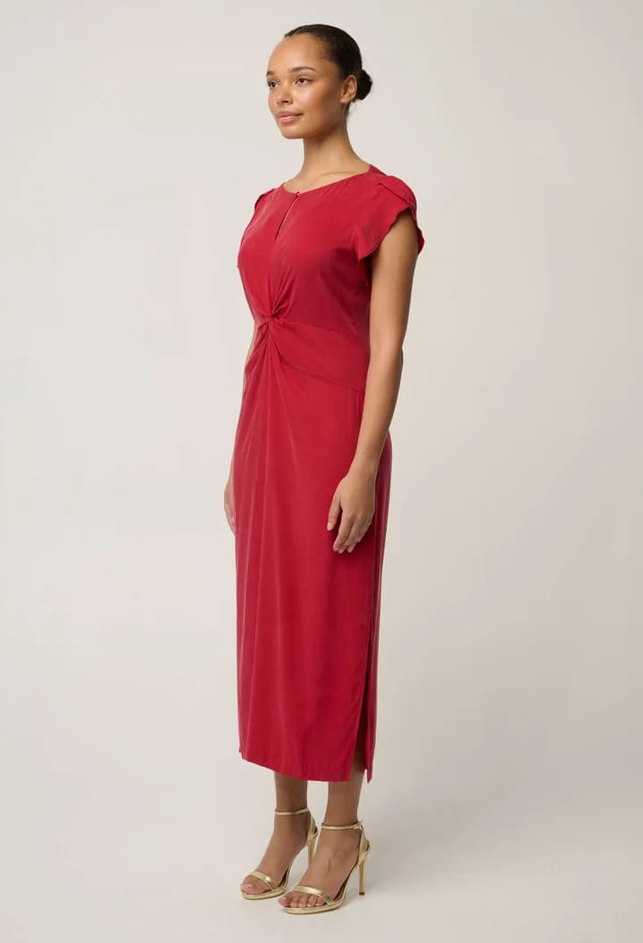 ONCE WAS Geneva Twist Dress DahliaR