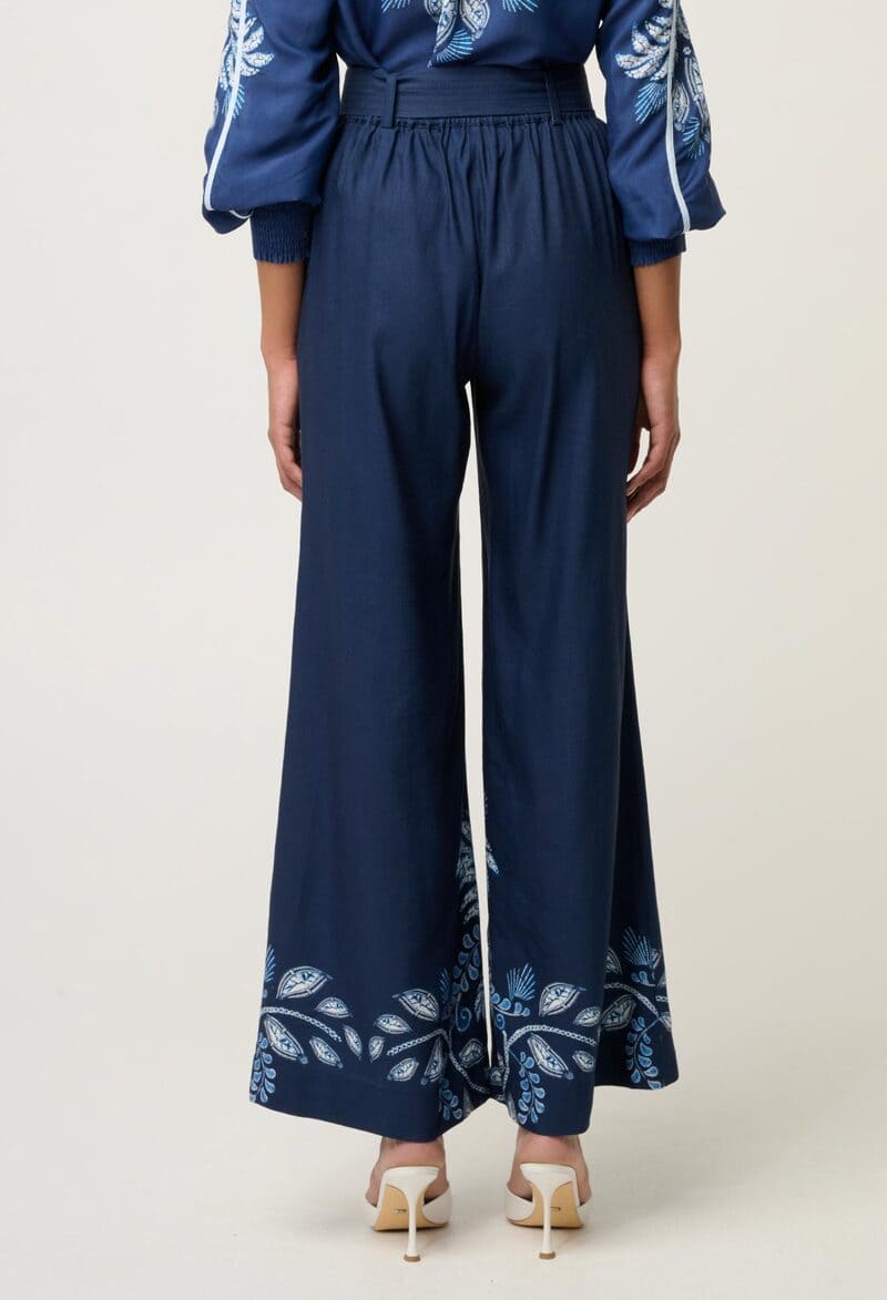 ONCE WAS Sloane Linen Pants MoonlitB