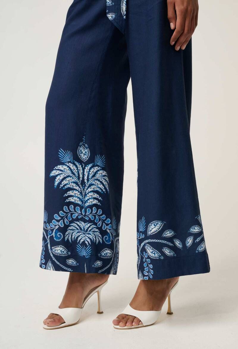 ONCE WAS Sloane Linen Pants MoonlitB