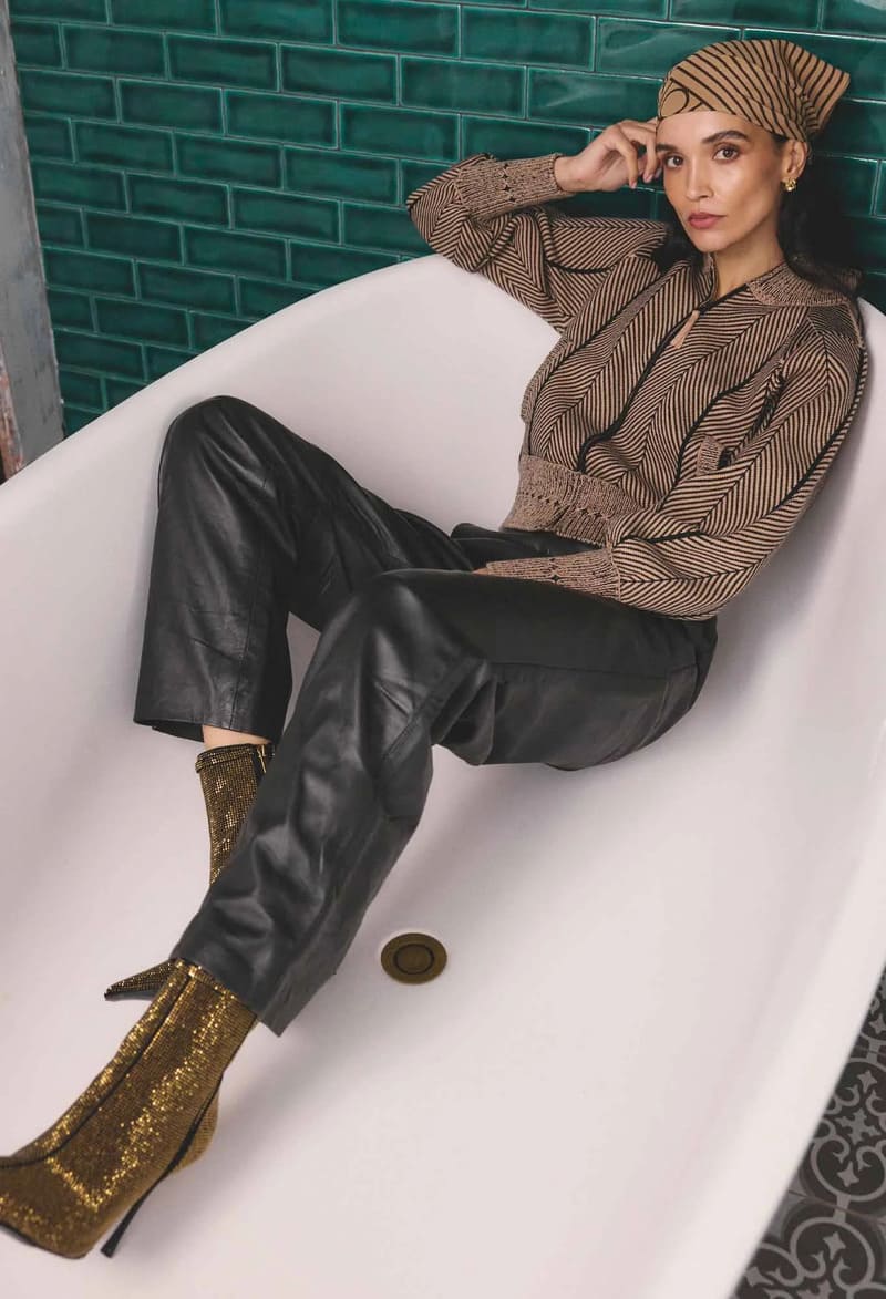 ONCE WAS Joan Leather Pants Black