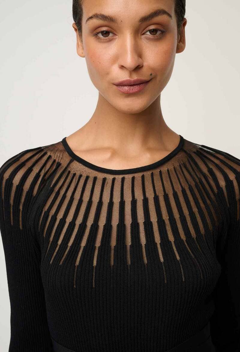 ONCE WAS Rhiannon Knit Dress Black