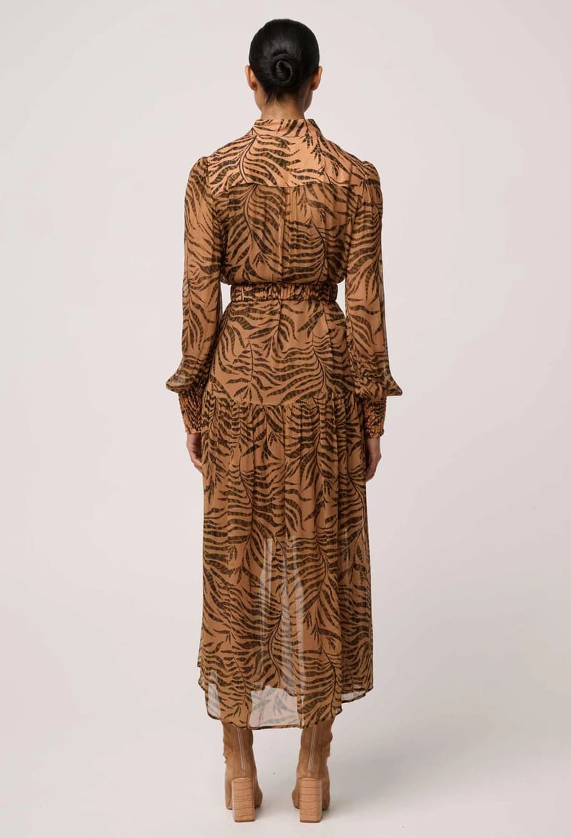 ONCE WAS Solene Sheer Dress Exotica