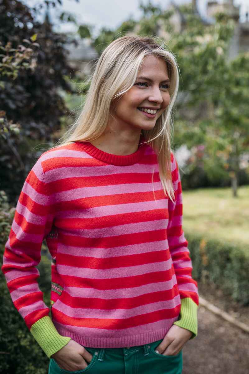 ERIBE Stobo Fairisle Rev Sweater Rosa