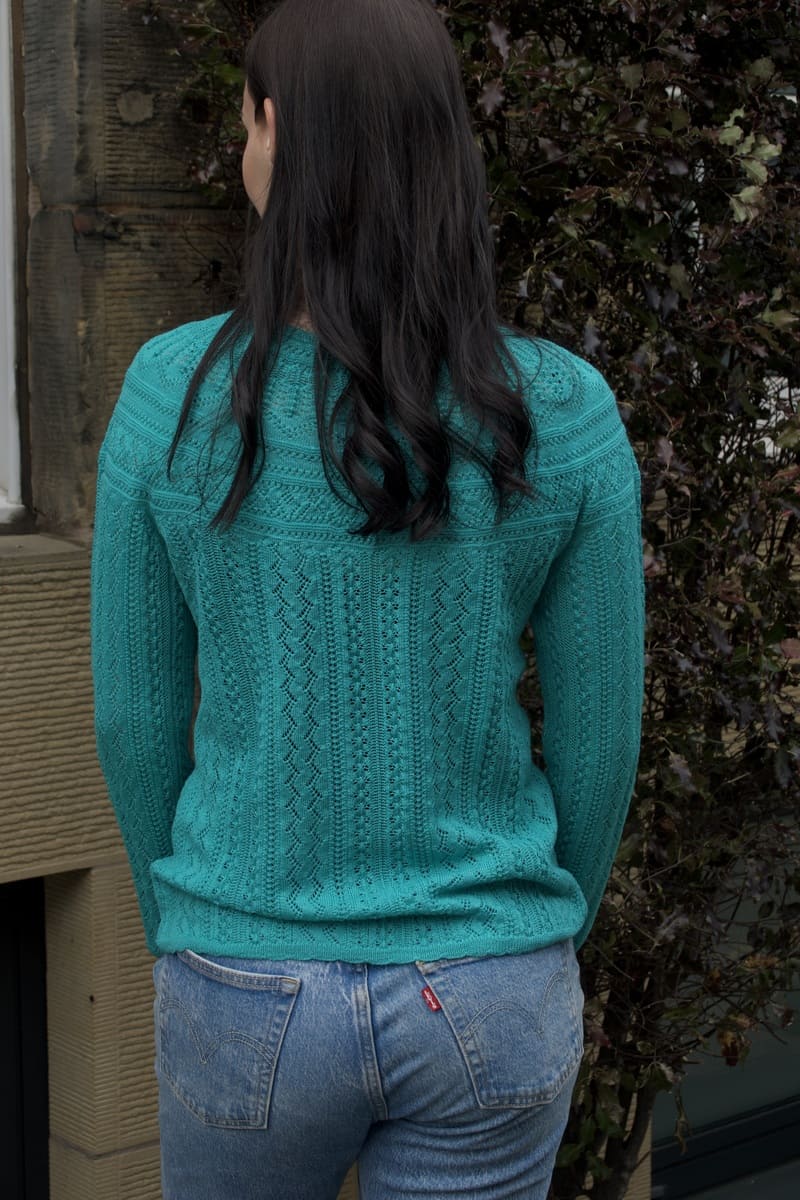 ERIBE Vaila Lace Sweater Emerald