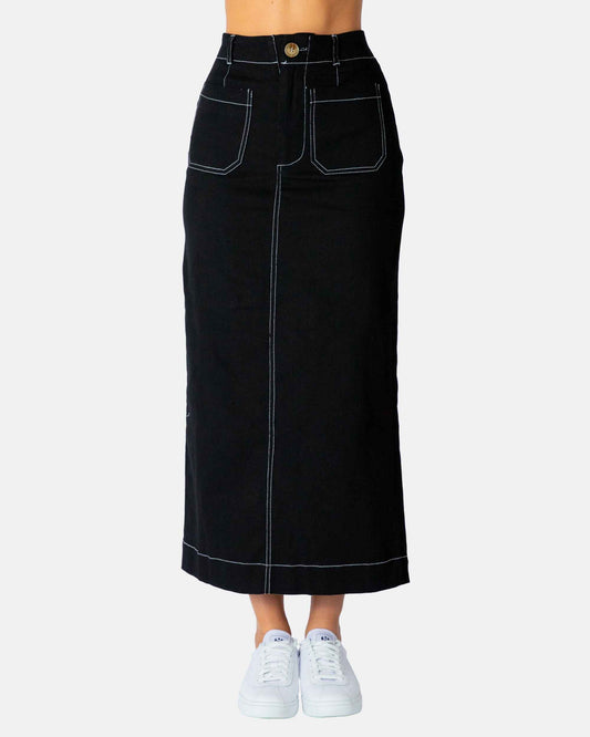PAPER HEART Stitch Skirt Black