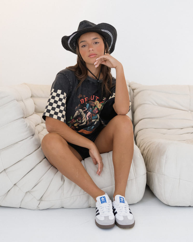 PAPER HEART Saddle Up Tee StoneW