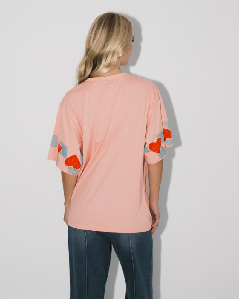 PAPER HEART Keep Rollin Tee Pink