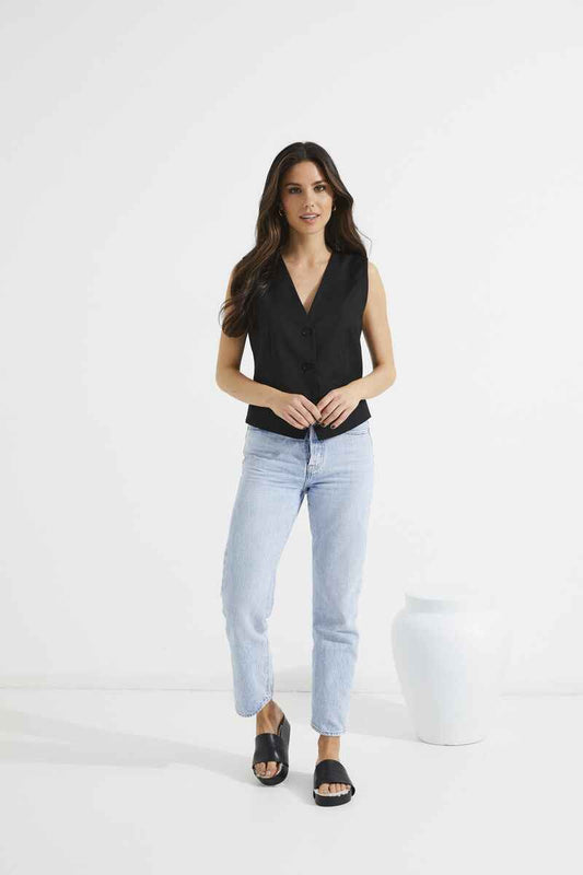 TUESDAY Place Vest Black