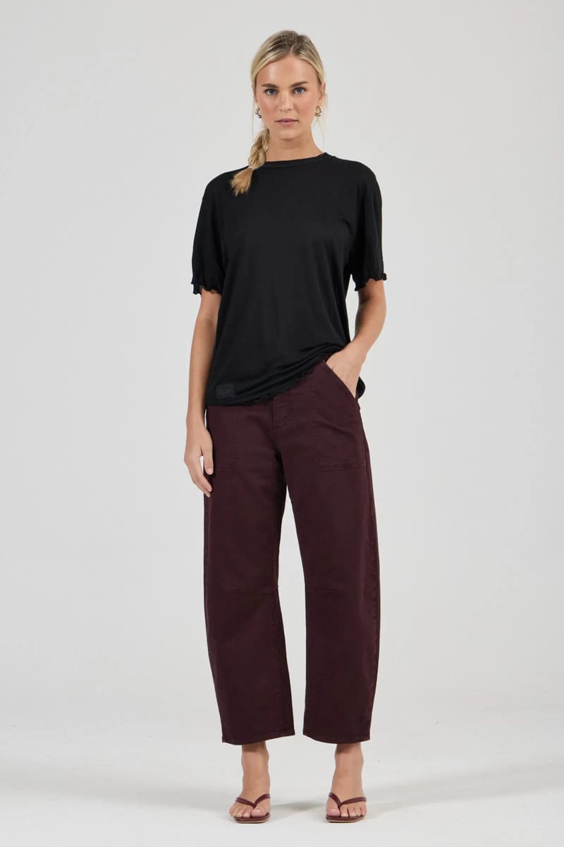 ROLLA'S Gigi Barrel Jeans DarkCherry