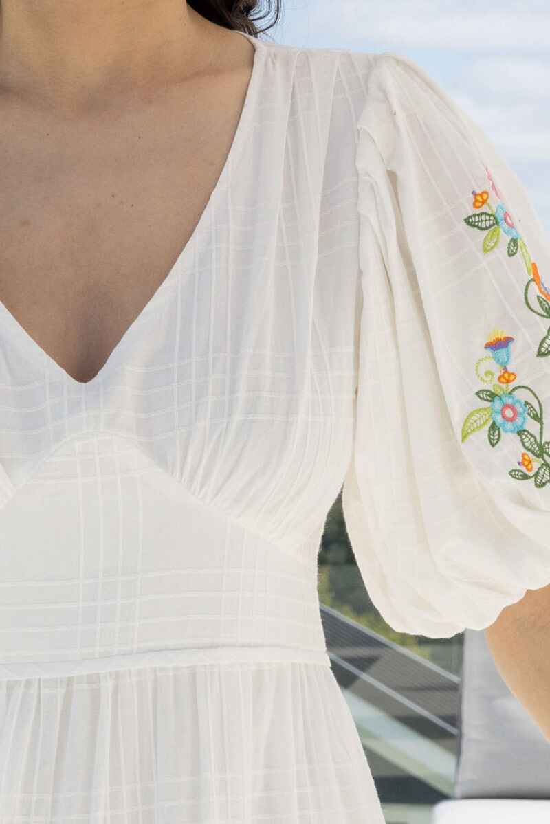 AUGUSTINE Simone Embr Dress White