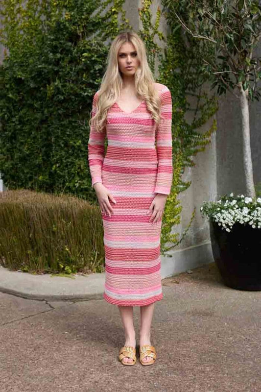 AUGUSTINE Jessie VNeck Dress PinkS