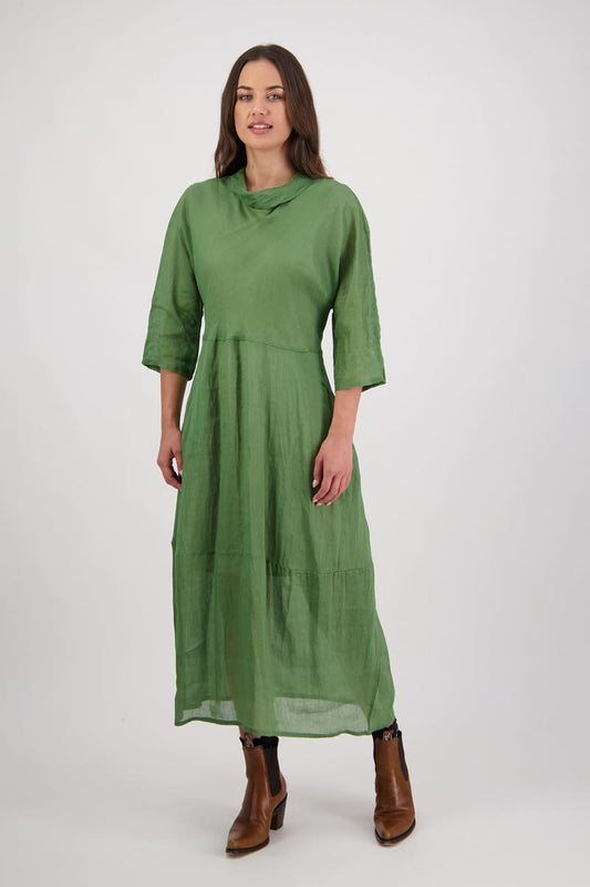 BRIARWOOD Rowena Ramie Dress Grass