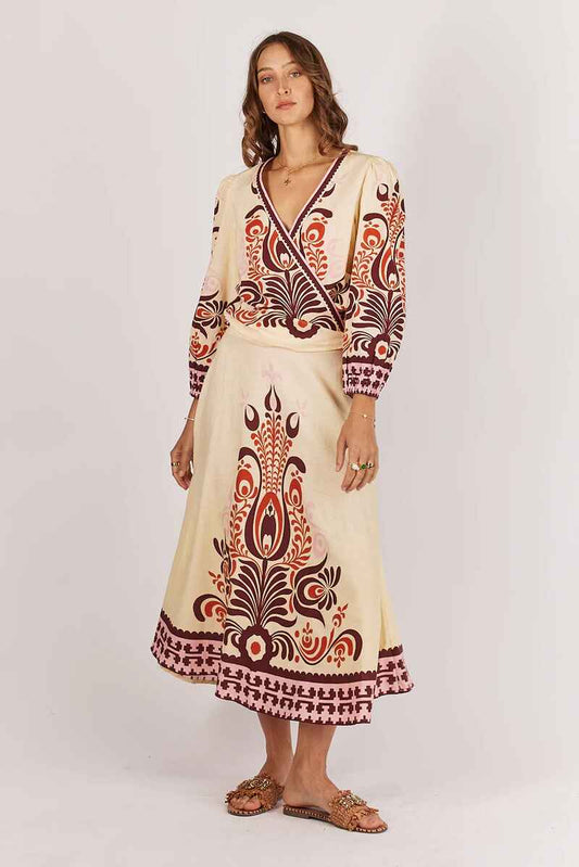 RUBYYAYA Zeezee Skirt Cream