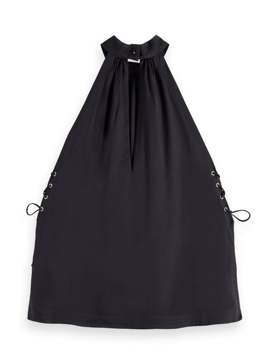 S&SODA Halter Criss Cross Top Black