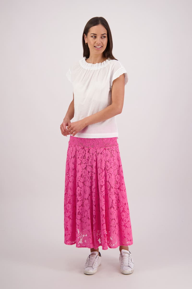 BRIARWOOD Sparkle Lace Skirt Pink