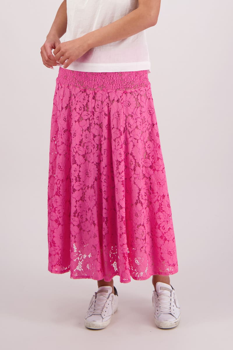 BRIARWOOD Sparkle Lace Skirt Pink
