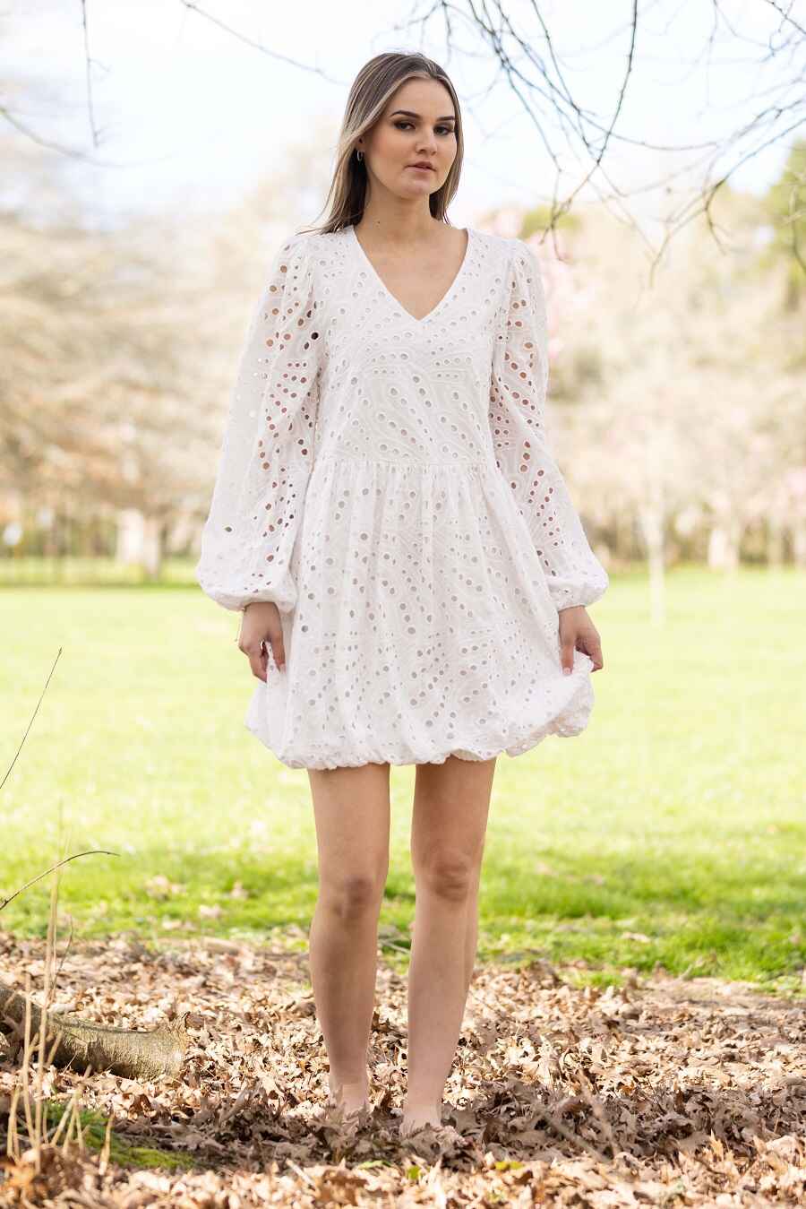 THE BAY Oyster Lace Dress White