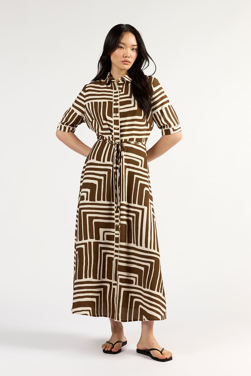 TUESDAY Nicola SS Dress ChocGeo