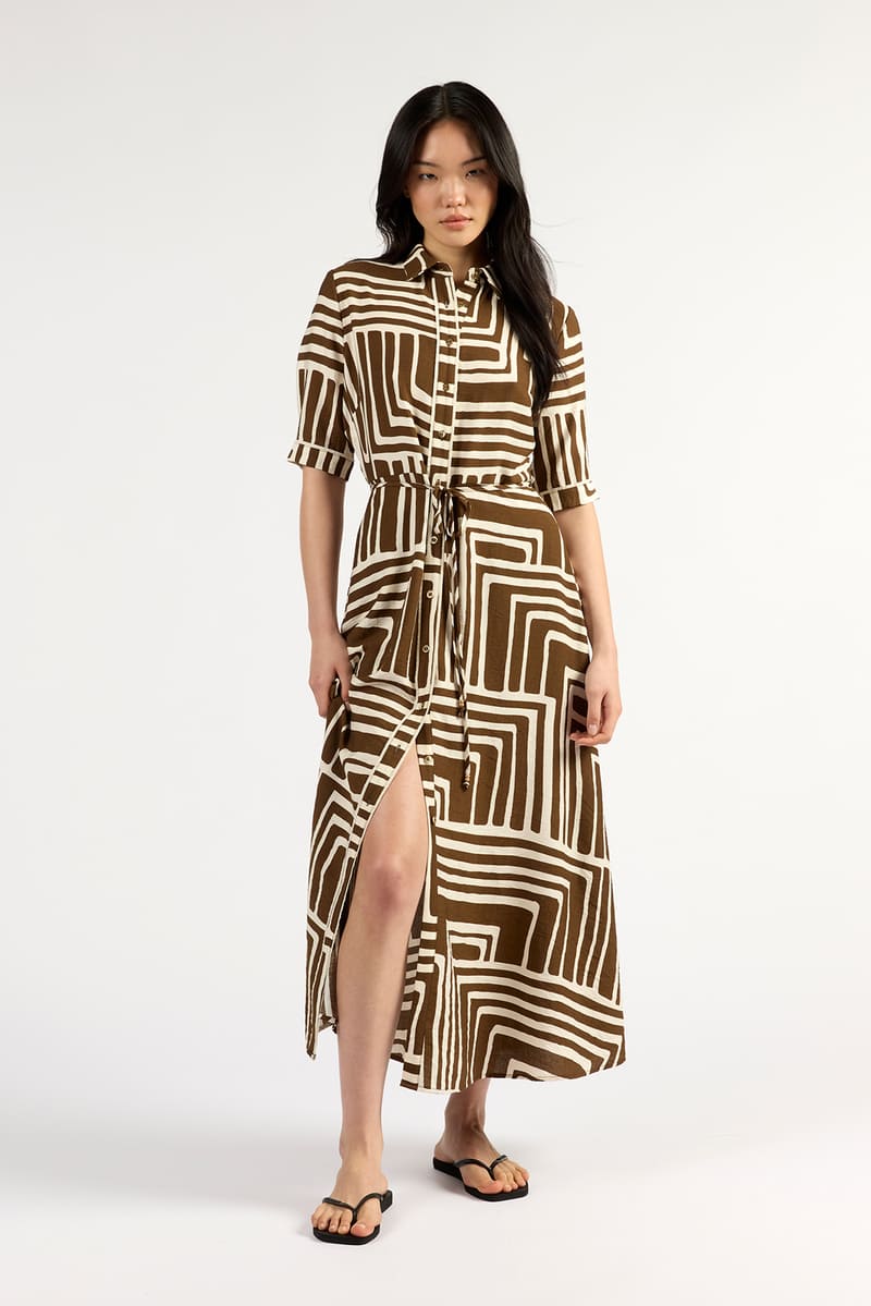 TUESDAY Nicola SS Dress ChocGeo