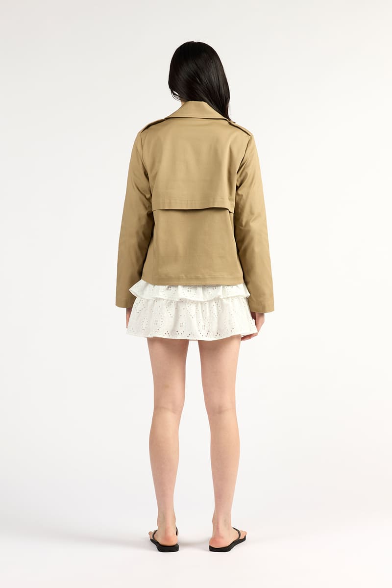 TUESDAY Crop Trench Camel