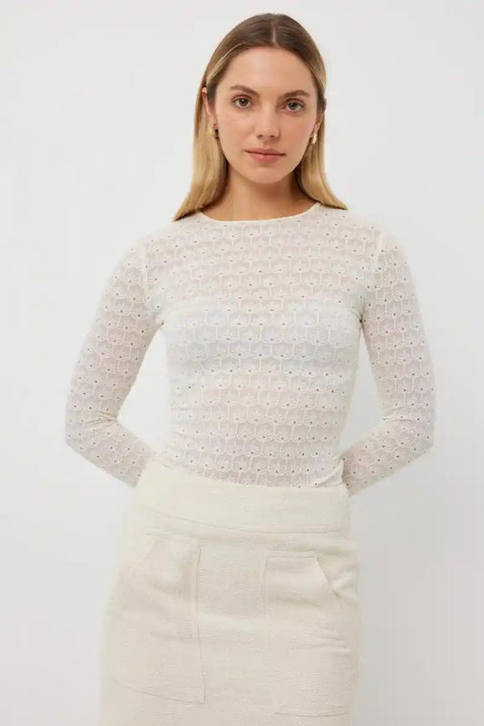 TUES Layering Top Ivory Lace