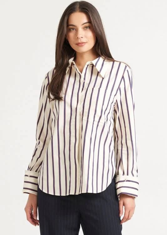 TUESDAY Reed Den Stripe Shirt OWhite