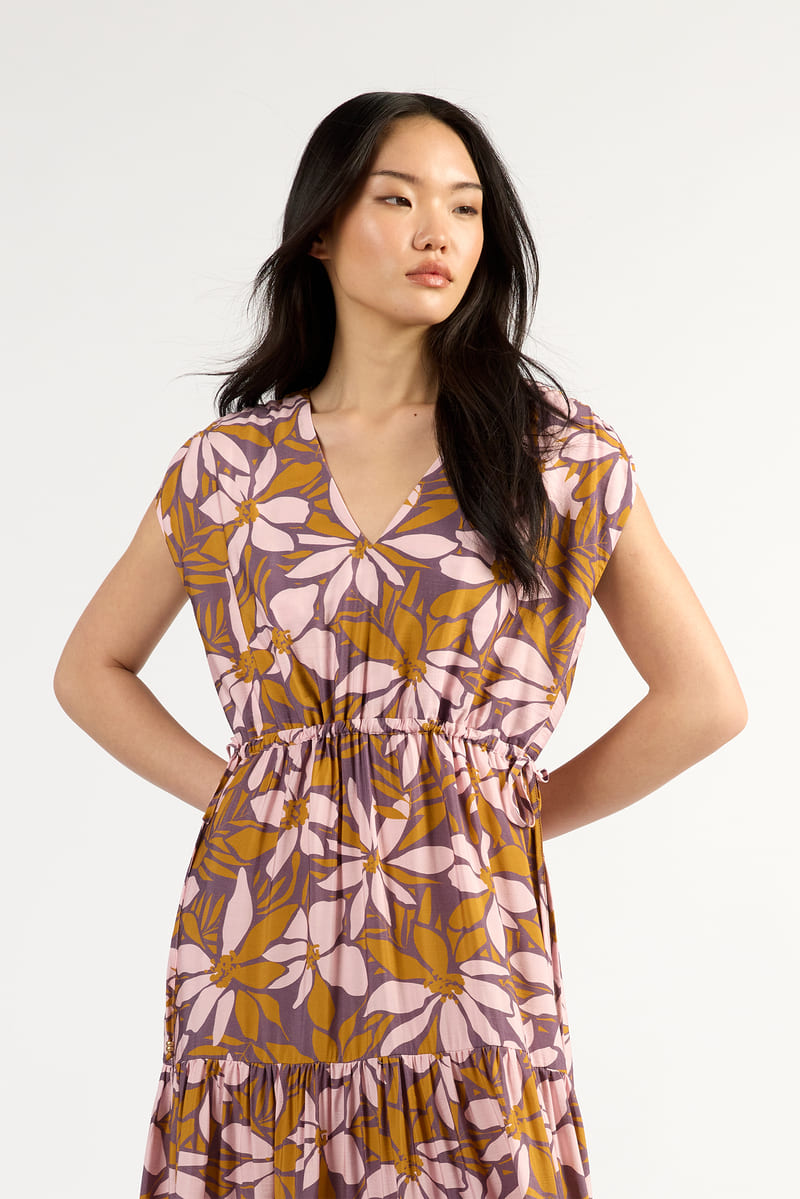 TUES Agni Dress AmaranthFl