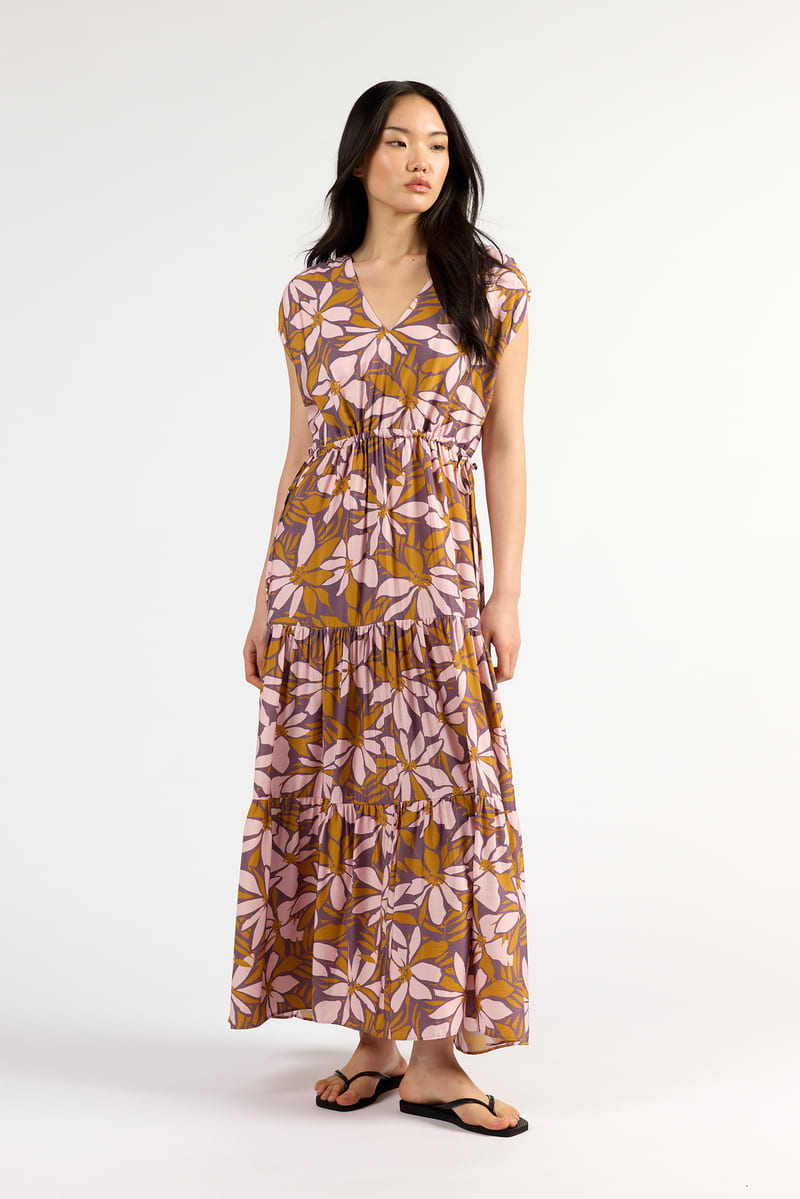 TUES Agni Dress AmaranthFl