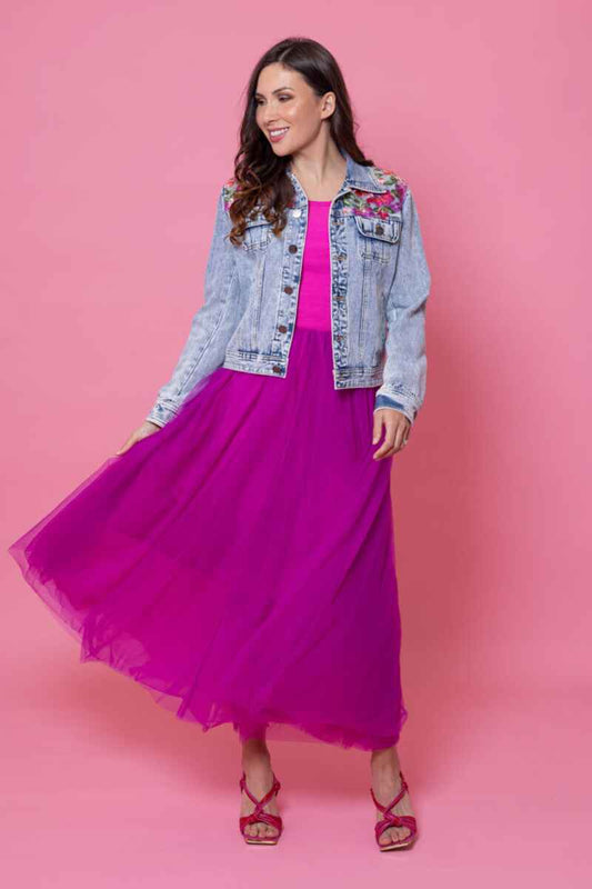 AUGUSTINE Tessa Mesh Maxi Skirt Mag
