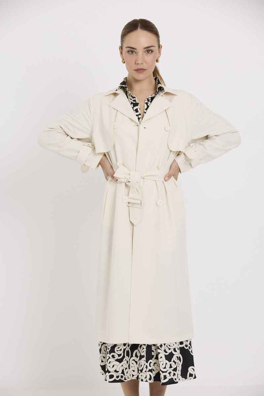 TUES Trench Coat Ivory