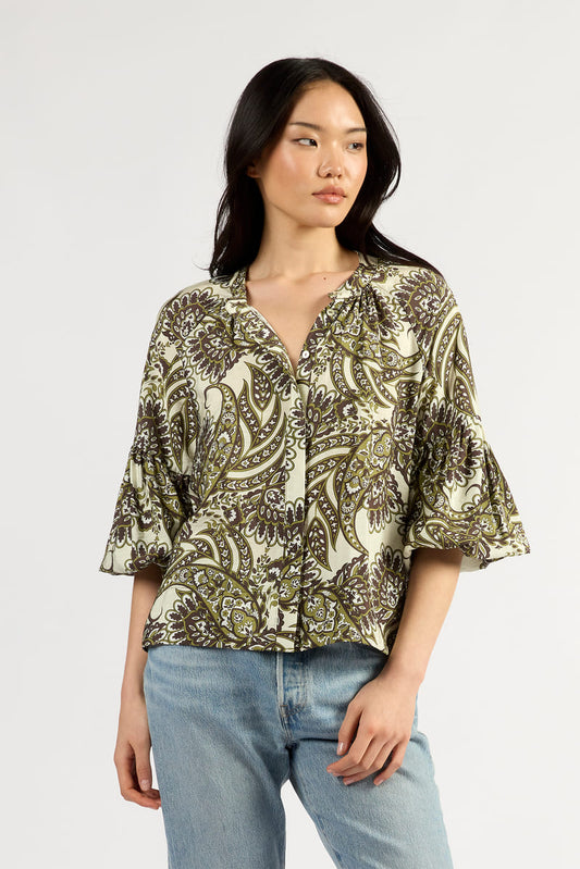 TUES Gigi Top OlivePaisl