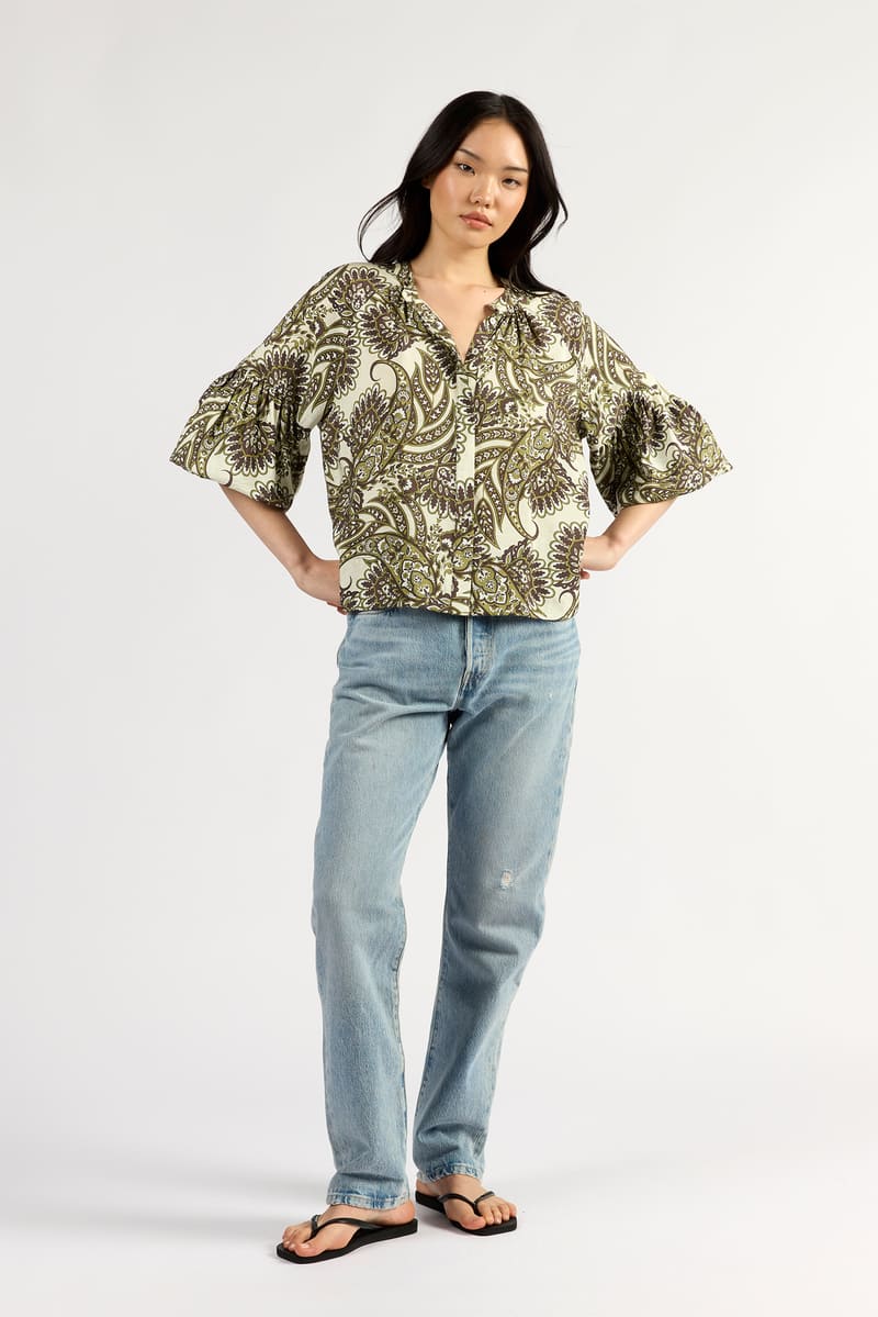 TUES Gigi Top OlivePaisl