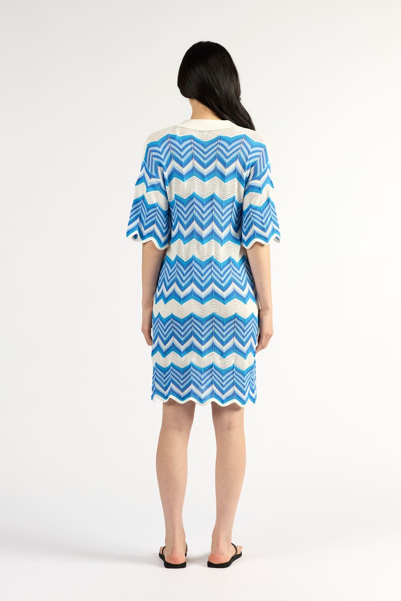 TUESDAY Polo Dress BlueChev