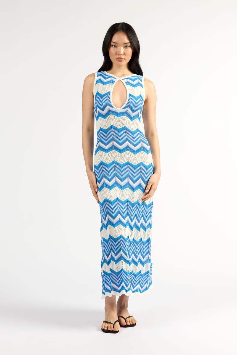 TUESDAY Horizon Dress BlueChev