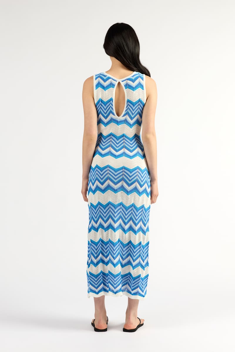 TUESDAY Horizon Dress BlueChev
