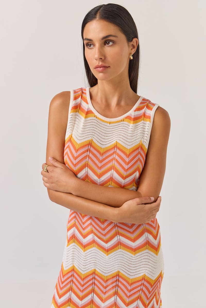 TUESDAY Horizon Dress Chevron