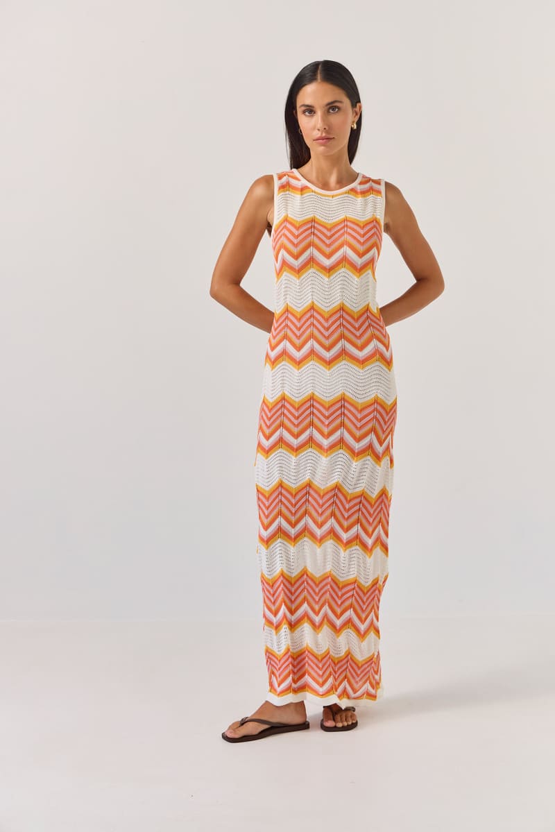 TUESDAY Horizon Dress Chevron