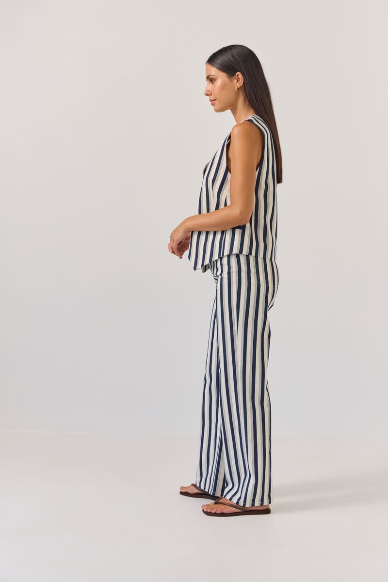 TUESDAY Oakley Pants Indigo Stripe