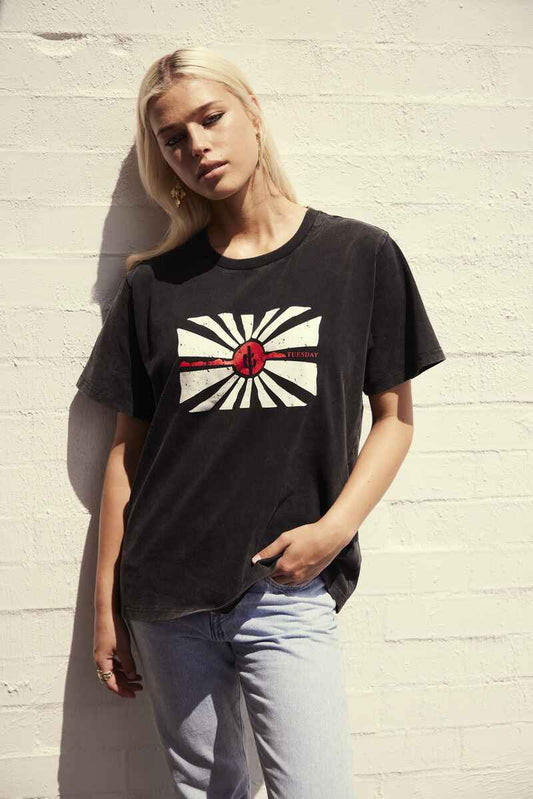 TUESDAY Vintage Band Tee Blk